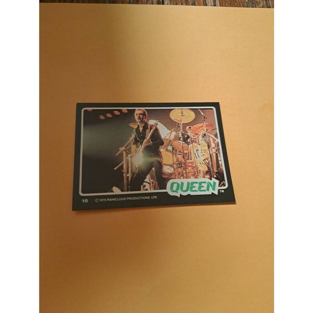 Vintage 1979 Rain Cloud Productions Queen Trading Card #16 Rock Band Memorabilia
